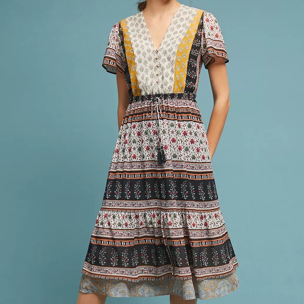 ANTHROPOLIGE OS One September  Provencal dress, M. - Picture 11 of 11
